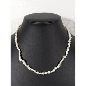 Vintage Freshwater Pearl Single Strand Necklace Classic 16"